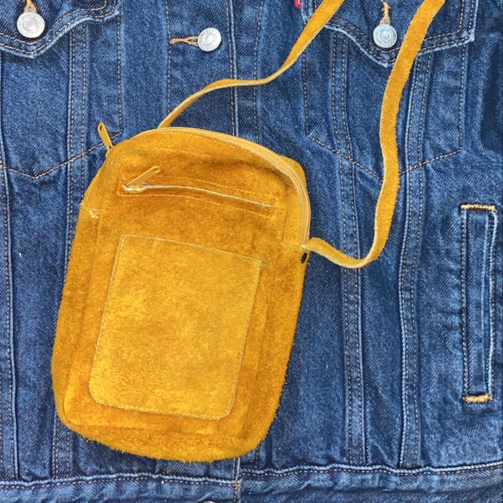 Suede side purse